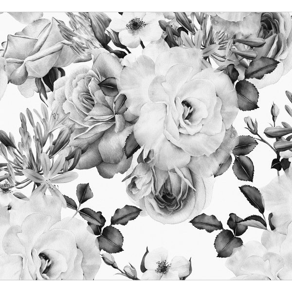 Samolepící fototapeta – Sentimental Garden (Black and White) Samolepící fototapeta – Sentimental Garden (Black and White)