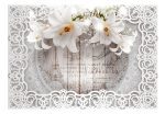 Samolepící fototapeta – Lilies and Wooden Background Samolepící fototapeta – Lilies and Wooden Background