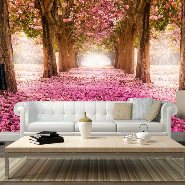 Fototapeta – Pink Flowers on Wood Fototapeta – Pink Flowers on Wood