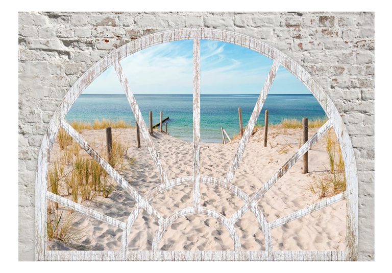 Samolepící fototapeta – Window View – Beach Samolepící fototapeta – Window View – Beach