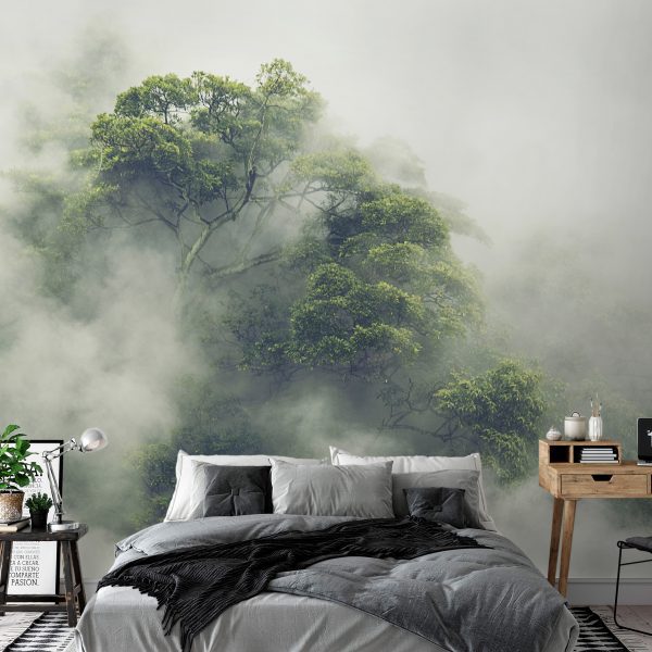 Samolepící fototapeta – Foggy Nature – Green Samolepící fototapeta – Foggy Nature – Green