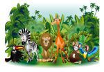 Samolepící fototapeta – Jungle Animals Samolepící fototapeta – Jungle Animals