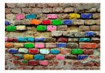 Samolepící fototapeta – Colourful Bricks Samolepící fototapeta – Colourful Bricks