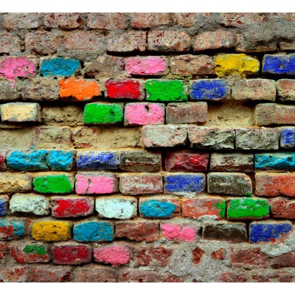 Samolepící fototapeta – Colourful Bricks Samolepící fototapeta – Colourful Bricks
