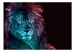 Samolepící fototapeta – Abstract lion – rainbow Samolepící fototapeta – Abstract lion – rainbow