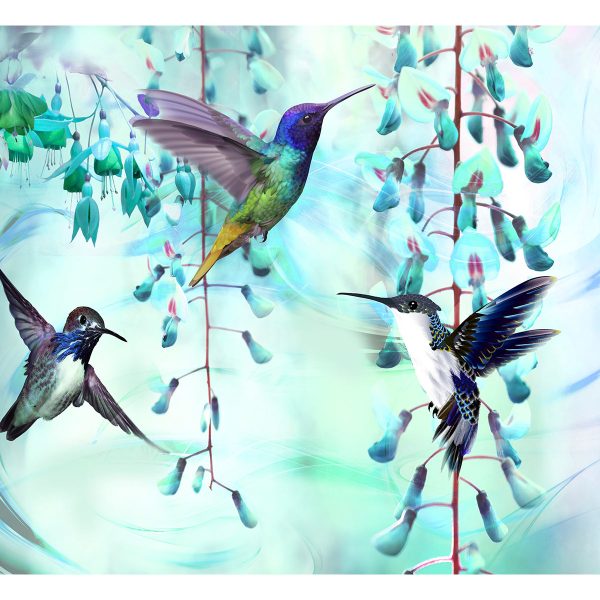 Fototapeta – Flying Hummingbirds (Green) Fototapeta – Flying Hummingbirds (Green)