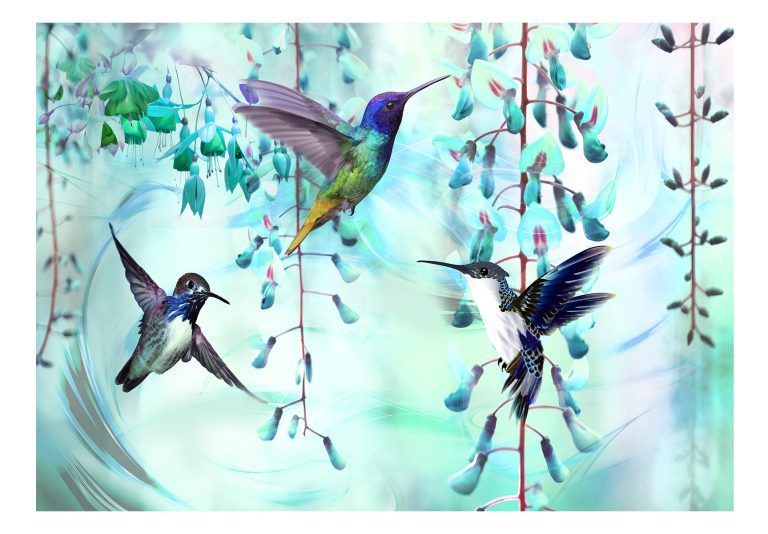 Fototapeta – Flying Hummingbirds (Green) Fototapeta – Flying Hummingbirds (Green)