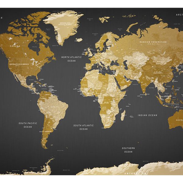 Samolepící fototapeta – World Map: Modern Geography Samolepící fototapeta – World Map: Modern Geography