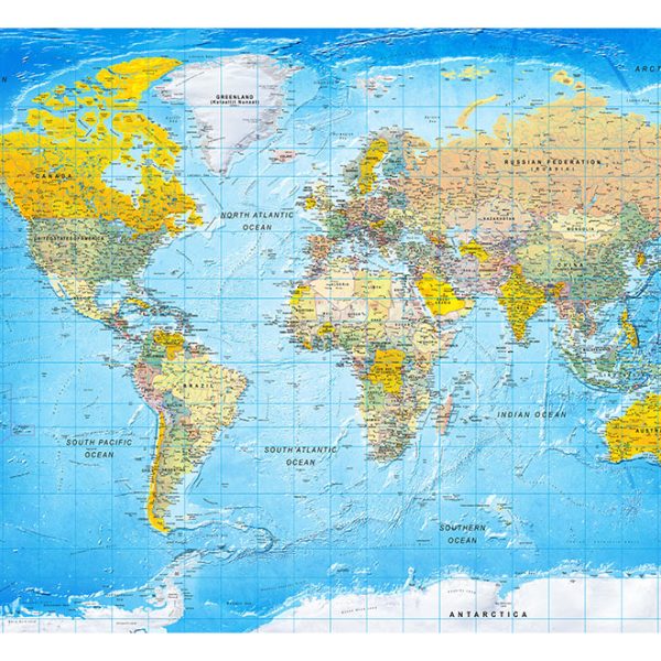 Samolepící fototapeta – World Classic Map Samolepící fototapeta – World Classic Map