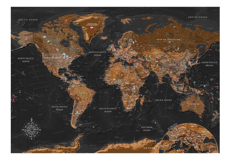 Fototapeta – World: Stylish Map Fototapeta – World: Stylish Map