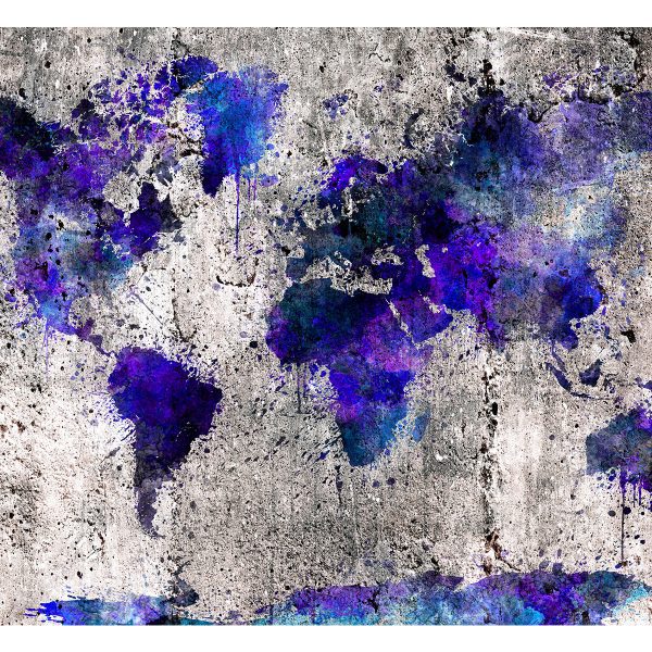 Fototapeta – World Map: Ink Blots Fototapeta – World Map: Ink Blots