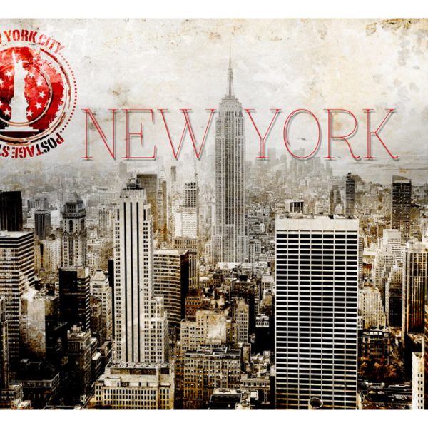 Fototapeta – New York – POST AGE STAMP Fototapeta – New York – POST AGE STAMP