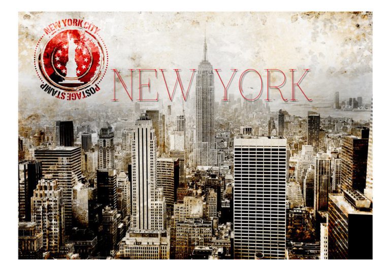 Fototapeta – New York – POST AGE STAMP Fototapeta – New York – POST AGE STAMP