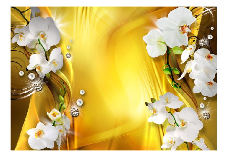 Fototapeta – Orchid in Gold Fototapeta – Orchid in Gold