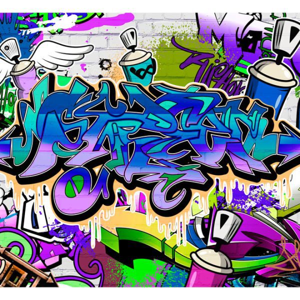 Fototapeta – Graffiti: violet theme Fototapeta – Graffiti: violet theme