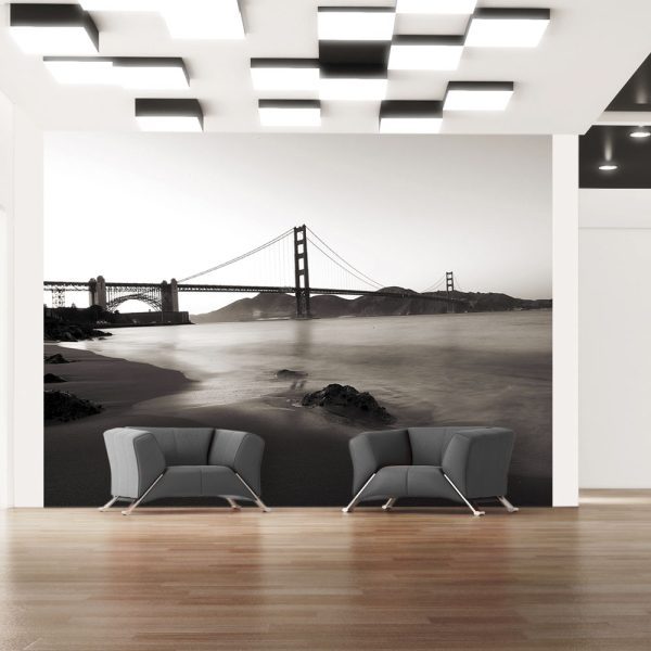 Fototapeta – San Francisco: Golden Gate Bridge in black and white Fototapeta – San Francisco: Golden Gate Bridge in black and white