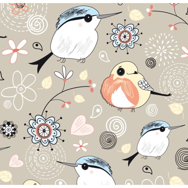Fototapeta – Natural pattern with birds Fototapeta – Natural pattern with birds
