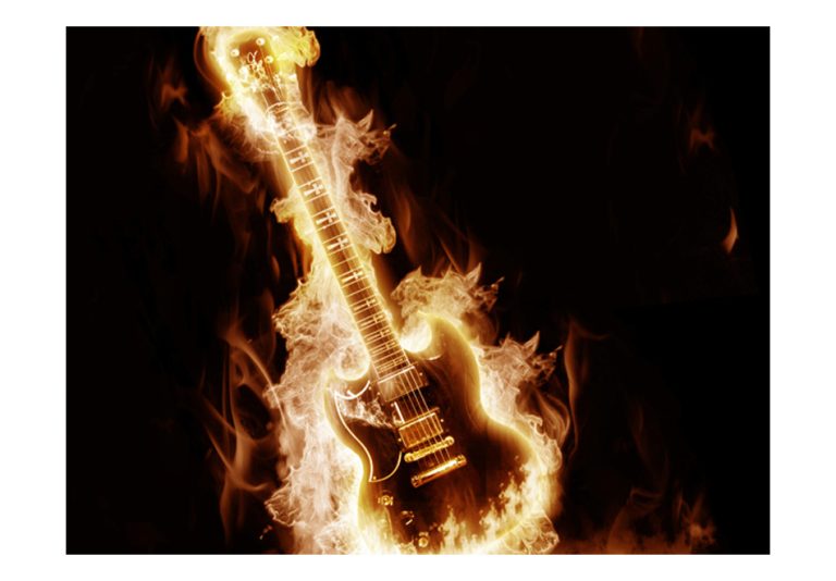 Fototapeta – Flaming guitar Fototapeta – Flaming guitar