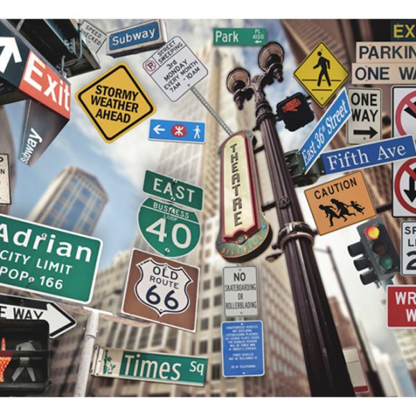 Fototapeta – NYC signs on a coloured background Fototapeta – NYC signs on a coloured background