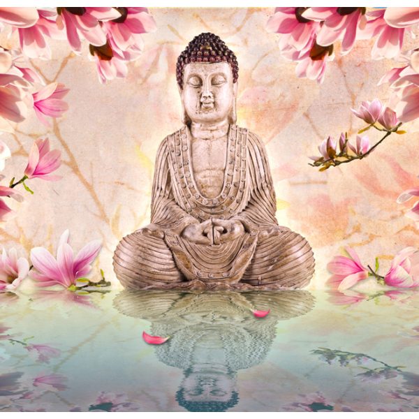Fototapeta – Buddha a magnólie Fototapeta – Buddha a magnólie