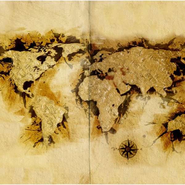 Fototapeta – Gold-diggers‘ map of the World Fototapeta – Gold-diggers‘ map of the World