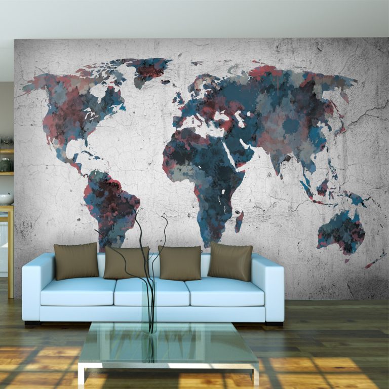 Fototapeta – World map on the wall Fototapeta – World map on the wall
