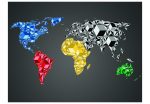 Fototapeta – Map of the World – colorful solids Fototapeta – Map of the World – colorful solids