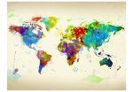 Fototapeta – Paint splashes map of the World Fototapeta – Paint splashes map of the World