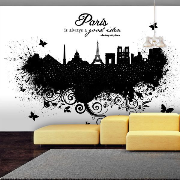 Fototapeta – Paris is always a good idea – black and white Fototapeta – Paris is always a good idea – black and white