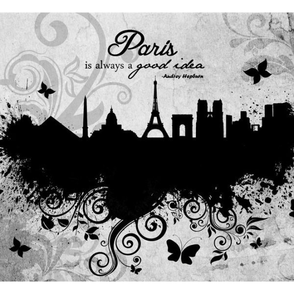 Fototapeta – Paris is always a good idea – black and white Fototapeta – Paris is always a good idea – black and white