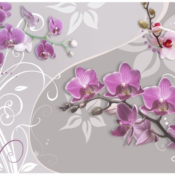 Fototapeta – Flight of purple orchids Fototapeta – Flight of purple orchids