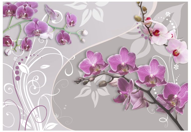 Fototapeta – Flight of purple orchids Fototapeta – Flight of purple orchids