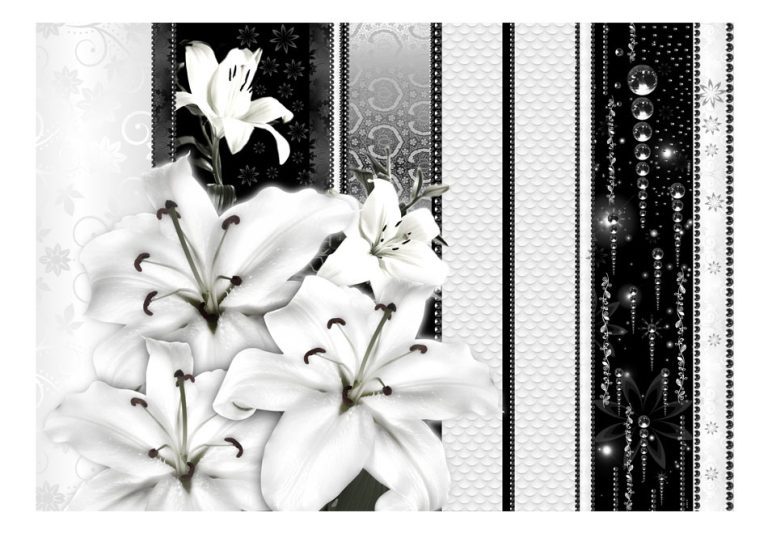 Fototapeta – Crying lilies in white Fototapeta – Crying lilies in white