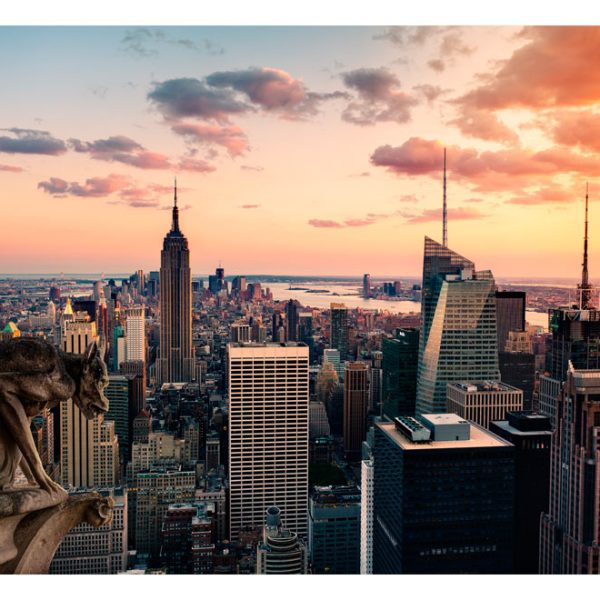 Fototapeta – New York: The skyscrapers and sunset Fototapeta – New York: The skyscrapers and sunset