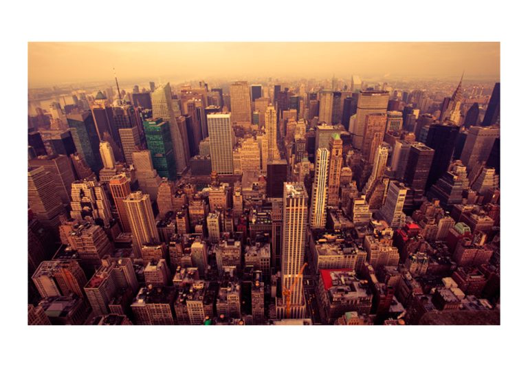 Fototapeta – Ptačí pohled na Manhattanu v New Yorku Fototapeta – Ptačí pohled na Manhattanu v New Yorku