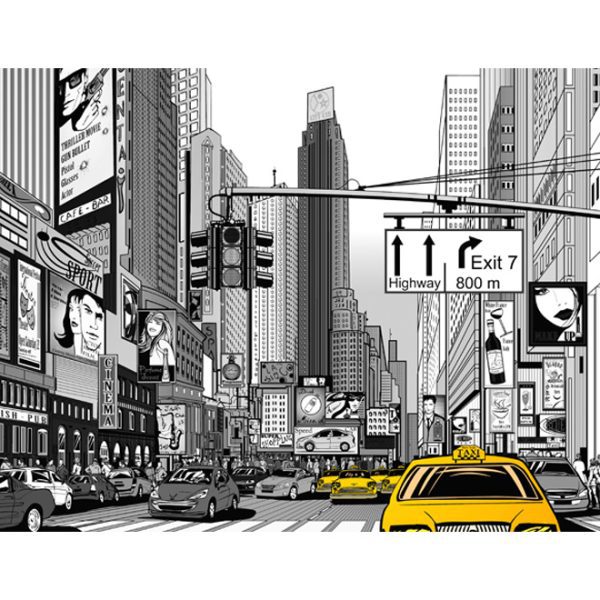 Fototapeta – Žluté taxíky v New Yorku Fototapeta – Žluté taxíky v New Yorku