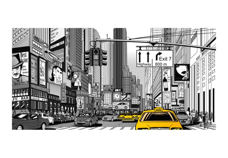 Fototapeta XXL – Yellow cabs in NYC Fototapeta XXL – Yellow cabs in NYC