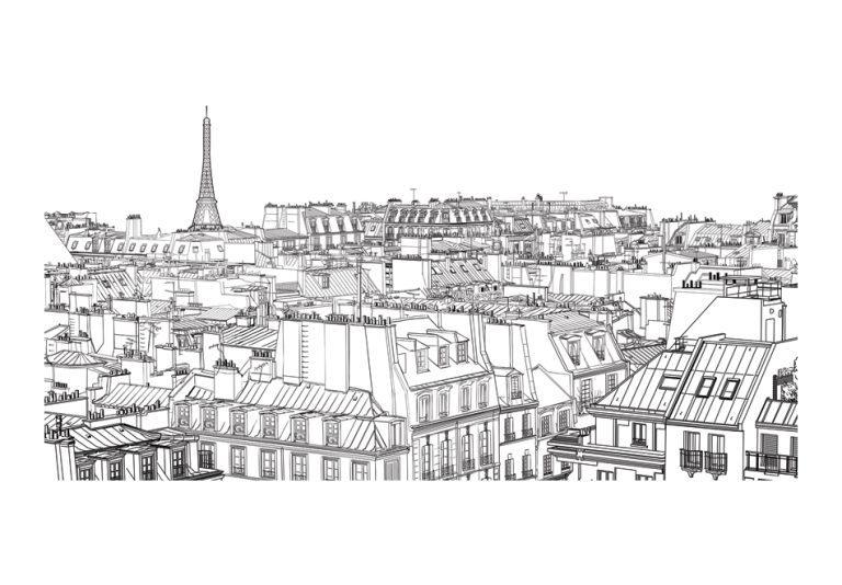 Fototapeta XXL – Parisian’s sketchbook Fototapeta XXL – Parisian’s sketchbook