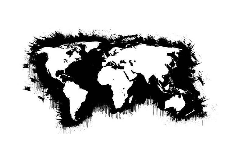 Fototapeta XXL – White continents, black oceans… Fototapeta XXL – White continents, black oceans…