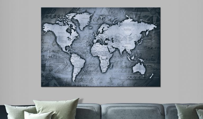Obraz na korku – Sapphire World [Cork Map] Obraz na korku – Sapphire World [Cork Map]