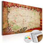 Obraz na korku – Map of Barcelona [Cork Map] Obraz na korku – Map of Barcelona [Cork Map]
