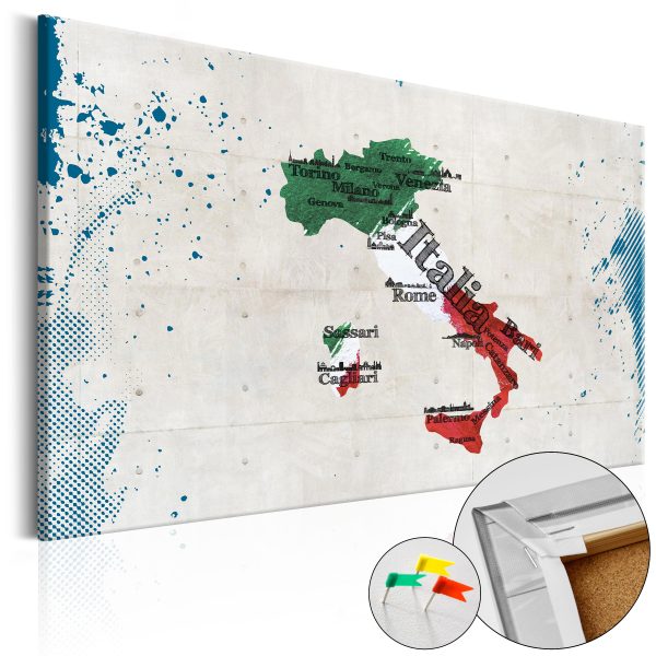 Obraz na korku – Italy [Cork Map] Obraz na korku – Italy [Cork Map]