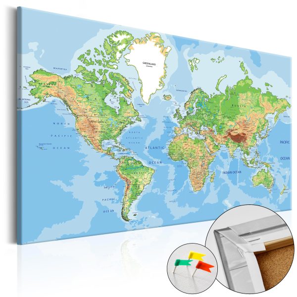 Obraz na korku – World in Colors [Cork Map] Obraz na korku – World in Colors [Cork Map]