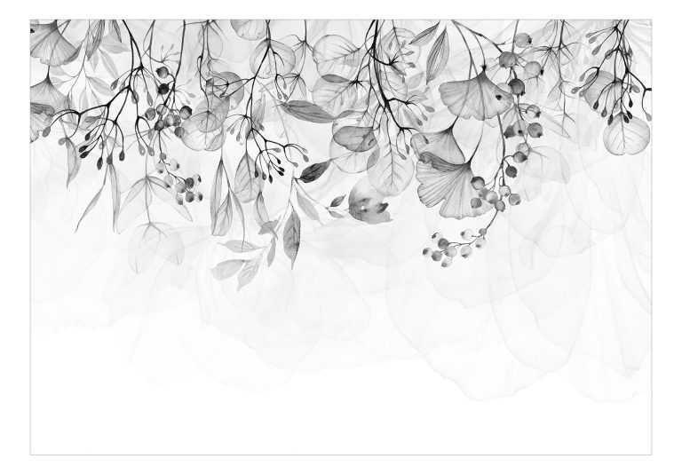 Samolepící fototapeta – Foggy Nature – Grey Samolepící fototapeta – Foggy Nature – Grey