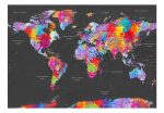 Samolepící fototapeta – World Map: Synesthesia Samolepící fototapeta – World Map: Synesthesia