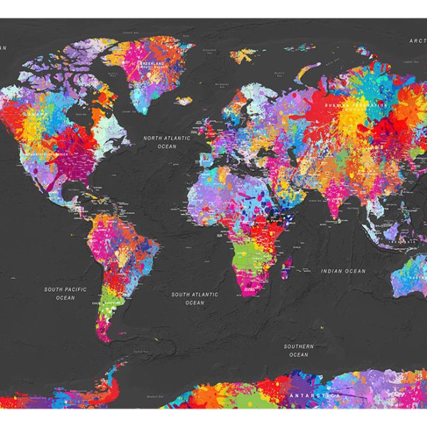 Samolepící fototapeta – World Map: Synesthesia Samolepící fototapeta – World Map: Synesthesia