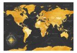 Samolepící fototapeta – Map: Golden World Samolepící fototapeta – Map: Golden World