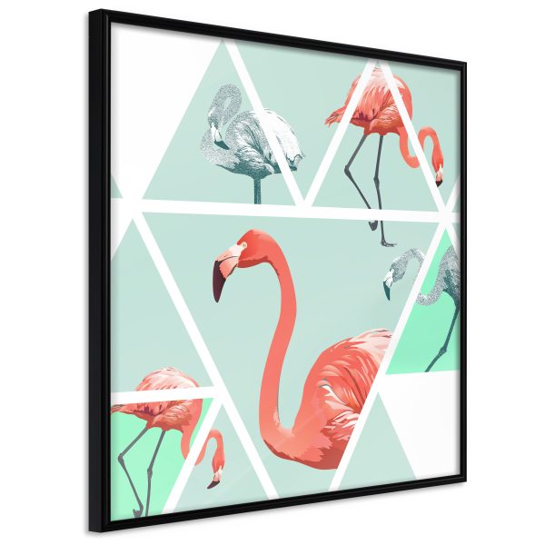 Tropical Mosaic with Flamingos (Square) Tropical Mosaic with Flamingos (Square)
