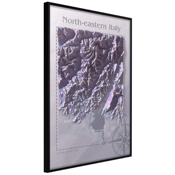 Raised Relief Map: North-Eastern Italy Raised Relief Map: North-Eastern Italy