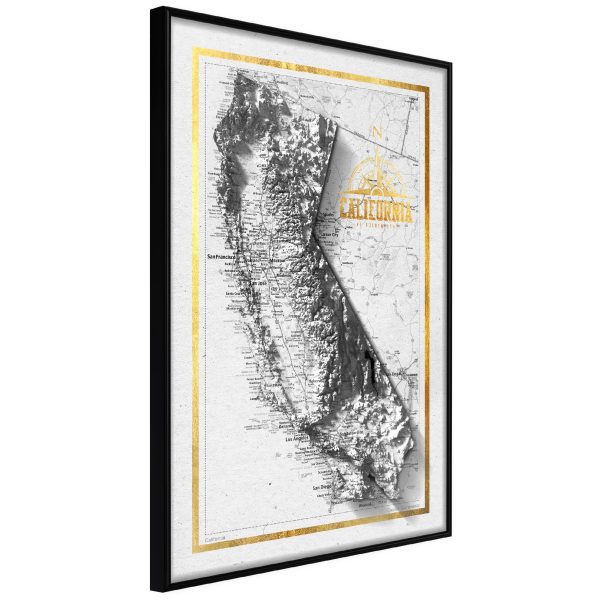 Raised Relief Map: California Raised Relief Map: California